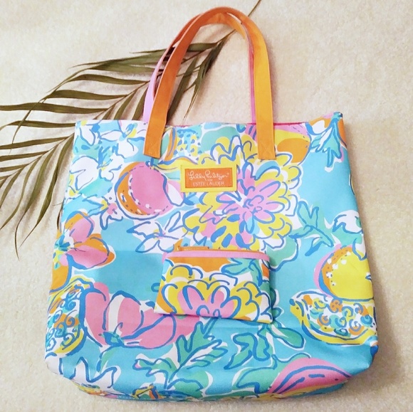 LAST CALL🍂 Lilly Pulitzer tote travel bag reusable bag for Estee Lauder purse - Picture 3 of 9